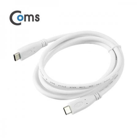 디바이스마트,케이블/전선 > USB 케이블 > 데이터케이블(MM) > USB 3.1 C타입 케이블,Coms,USB 3.1 케이블 (Type C) M/M 1M, White [ITB109],USB 3.1 C타입 케이블 / 길이 : 1M / 색상 : 화이트 / 전송속도 : 10Gbps / USB 2.0 하위 호환 가능