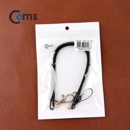 디바이스마트,컴퓨터/모바일/가전 > 스마트폰/스마트기기 > 모바일 주변기기 > 기타 주변기기,Coms,스프링 스트랩 OD: 6mm, 20cm / Black [ITB143],휴대폰 분실방지 / 열쇠고리 / 떨어뜨림 방지