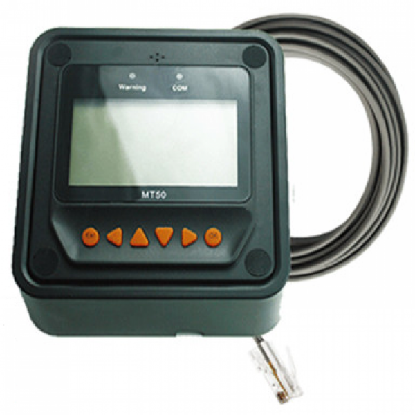 디바이스마트,EV 전기차/캠핑카/그린에너지 > 태양광/그린에너지 > 솔라충전컨트롤러,EPSOLAR,EPSOLAR 확장제어용 리모트미터 MT-50,EPSOLAR의 충전 컨트롤러와 연결하여 실시간으로 발전량, 배터리용량, 전기소비량, 총 전기사용량 등의 정보를 확인 할 수 있습니다. 에너지의 생산과 이용의 전과정을 직접 확인 가능하므로 교육용으로도 적합합니다. / ★ 검은색상으로 출고됩니다.