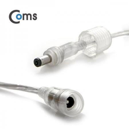 디바이스마트,커넥터/PCB > 플러그/잭 > DC잭/플러그 > DC플러그,Coms,DC 5.5 전원 케이블(방수/연장), 투명 1M [BU050],DC 전원 연장 케이블 / 방수 기능 / MALE to FEMALE / 외경 5.5파이,내경 2.1파이 / 1M