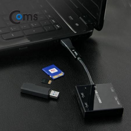 디바이스마트,컴퓨터/모바일/가전 > 저장장치 > 메모리카드/리더기 > 리더기/수납케이스,Coms,USB 3.1 카드리더기(Type C), USB 3Port /SD /Micro SD /USB 3.0 젠더 [IT267],USB 3Port /SD / Micro SD / USB 3.0 젠더