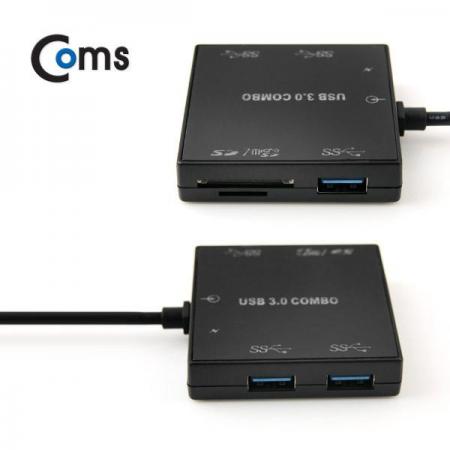 디바이스마트,컴퓨터/모바일/가전 > 저장장치 > 메모리카드/리더기 > 리더기/수납케이스,Coms,USB 3.1 카드리더기(Type C), USB 3Port /SD /Micro SD /USB 3.0 젠더 [IT267],USB 3Port /SD / Micro SD / USB 3.0 젠더