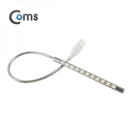 디바이스마트,컴퓨터/모바일/가전 > 가구/사무용품/공구 > 조명기기 > 전구(램프),Coms,USB 램프(라인/막대형) 10LED/터치(on/off) Silver [ITB844],유연한 플렉시블 타입 / 자유로운 각도조절 / 원터치 ON, OFF 스위치 내장