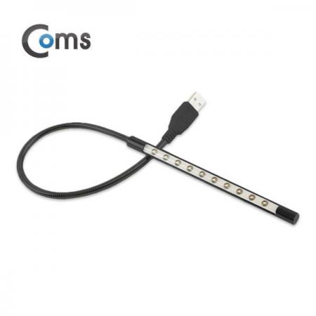 디바이스마트,컴퓨터/모바일/가전 > 가구/사무용품/공구 > 조명기기 > 전구(램프),Coms,USB 램프(라인/막대형) 10LED/터치(on/off) Black [ITB843],유연한 플렉시블 타입 / 자유로운 각도조절 / 원터치 ON, OFF 스위치 내장