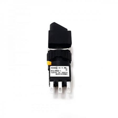 디바이스마트,스위치/부저/전기부품 > 산업용 스위치/제어 기기 > 제어/안전 스위치,Koino,비조광형 셀렉터스위치 KSL-16RS2,은합금으로 제작되었으며, 접점은 일반 기계 부품에서부터 저전류를 사용하는 곳까지 폭넓게 사용가능. 중국 국가 강제성 상품인증