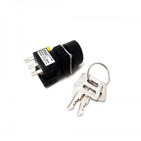 디바이스마트,스위치/부저/전기부품 > 산업용 스위치/제어 기기 > 제어/안전 스위치,Koino,셀렉터 키 스위치 KSL-16K2,은합금으로 제작되었으며, 접점은 일반 기계 부품에서부터 저전류를 사용하는 곳까지 폭넓게 사용가능. 중국 국가 강제성 상품인증