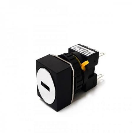 디바이스마트,스위치/부저/전기부품 > 산업용 스위치/제어 기기 > 제어/안전 스위치,Koino,셀렉터 키 스위치 KSL-16SAK3-2,은합금으로 제작되었으며, 접점은 일반 기계 부품에서부터 저전류를 사용하는 곳까지 폭넓게 사용가능. 중국 국가 강제성 상품인증