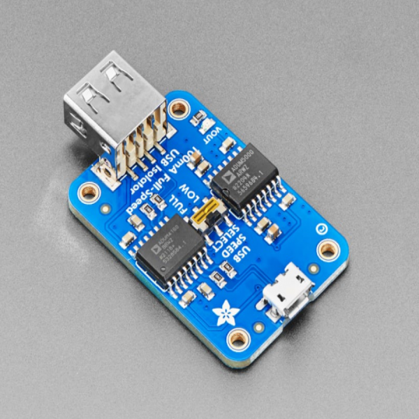 디바이스마트,MCU보드/전자키트 > 통신/네트워크 > USB관련,Adafruit,Adafruit USB Isolator - 100mA Isolated Low/Full Speed USB [ada-2107],노이즈나, 그라운드 루프, 스파이크 등을 보호해주는 USB Isolator입니다. 1.5Mbps (low speed) 나 12Mbps (full speed)에서 작동합니다.