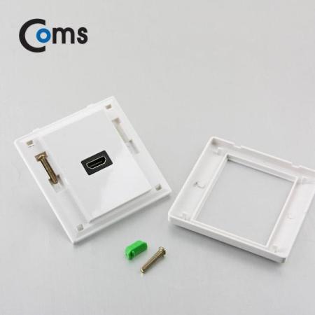디바이스마트,커넥터/PCB > 플러그/잭 > 매입형 소켓 > 페이스플레이트/프레임,Coms,HDMI 월 플레이트 (HDMI F/F) 1P, 꺾임형 [IB407],월 플레이트 / HDMI 포트(꺾임형)