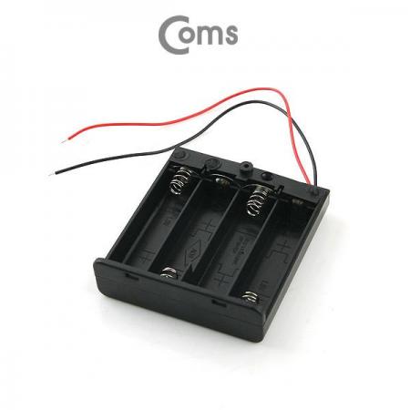 디바이스마트,전원/파워/배터리 > 배터리/배터리홀더 > 배터리홀더 Holder > AA용 홀더,Coms,건전지 홀더 케이스, AA*4ea(2선전원) [BE441],셀 규격 : AA형 / 셀 갯수 : 4개(직렬) / 전압 : 6V / 출력단자 : 피복전선