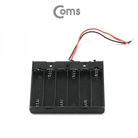 디바이스마트,전원/파워/배터리 > 배터리/배터리홀더 > 배터리홀더 Holder > AA용 홀더,Coms,건전지 홀더 케이스, AA*6ea(2선전원), On/Off 스위치 [BE442],셀 규격 : AA형 / 온오프스위치 / 셀 갯수 : 6개(직렬) / 전압 : 9V / 출력단자 : 피복전선