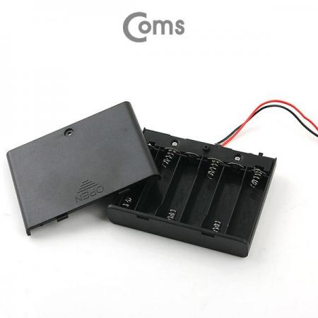 디바이스마트,전원/파워/배터리 > 배터리/배터리홀더 > 배터리홀더 Holder > AA용 홀더,Coms,건전지 홀더 케이스, AA*6ea(2선전원), On/Off 스위치 [BE442],셀 규격 : AA형 / 온오프스위치 / 셀 갯수 : 6개(직렬) / 전압 : 9V / 출력단자 : 피복전선