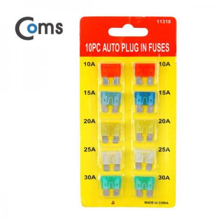 디바이스마트,컴퓨터/모바일/가전 > 게임/취미/캠핑용품 > 차량내부용품 > 실내용품,Coms,휴즈(차량용/신형, 10pcs Set(10/15/20/25/30A) [IB488],10pcs Set(10/15/20/25/30A)