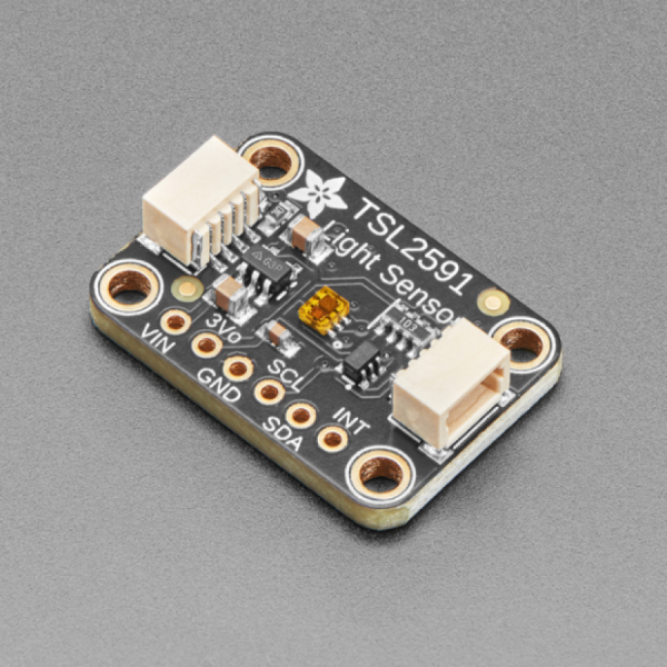 디바이스마트,MCU보드/전자키트 > 센서모듈 > 빛/조도/컬러/UV > 빛/조도/CdS센서,Adafruit,Adafruit TSL2591 High Dynamic Range Digital Light Sensor [ada-1980],CdS Cell에 비해 정확하고, 조도를 수치로 측정할 수 있으며, 변경되는 빛을 188 uLux부터 88,000 Lux까지 그 때 그때 탐지, 측정할 수 있음 /  IR, Full Spectrum(또는 가시광선) 모두 개별적으로 측정 가능 / Dinamic Range 600,000,000:1 (HDR) / built in ADC - 라즈베리파이, 아두이노 등 대부분의 MCU와 활용 가능 / 소비전력 : 0.4mA(작동시), 5 uA(대기시)