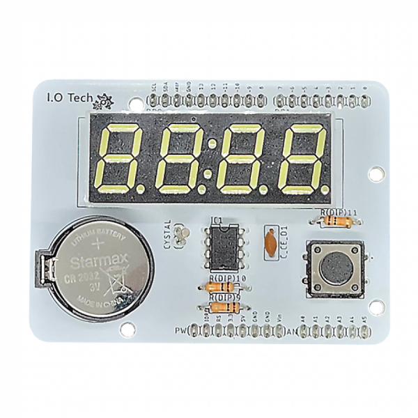 디바이스마트,오픈소스/코딩교육 > 아두이노 > 아두이노 교육용키트,I.O Tech,[I.Watch] DS1307 아두이노 전자시계 키트,아두이노(Arduino)의 아두이노 스케치와 연결하여 사용할 수 있는 프로젝트형 세그먼트 전자시계 제작 키트입니다.