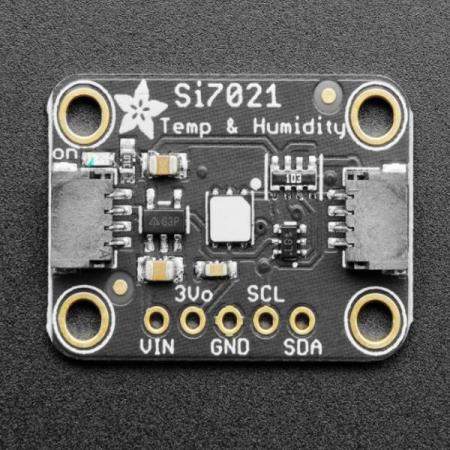 디바이스마트,MCU보드/전자키트 > 센서모듈 > 온도/습도 > 온습도겸용,Adafruit,Si7021 온습도 센서 모듈 Adafruit Si7021 Temperature & Humidity Sensor Breakout Board [ada-3251],Si7021 온도 + 습도 센서 기반 / 습도 오차범위 : ± 3% / 습도 측정 범위 : 0–80% RH / 습도 오차범위 : ±0.4 °C / 습도 측정 범위 : -10 to +85 °C / 인터페이스 : I2C / 3.3V 레귤레이터(및 level shifting) 내장으로 3.3V 및 5V의 전원 & 로직 모두 호환 / 크기 : 17.8mm x 15.3mm x 3.0mm