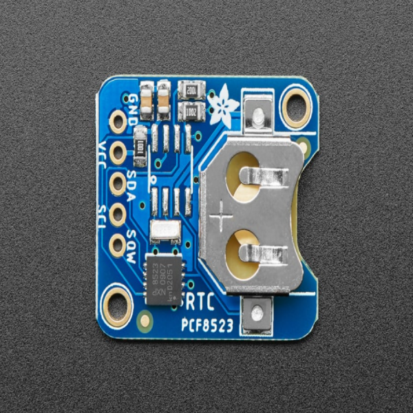디바이스마트,MCU보드/전자키트 > 버튼/스위치/제어/RTC > RTC/타이머,Adafruit,Adafruit PCF8523 Real Time Clock Assembled Breakout Board [ada-3295],배터리를 전원으로 활용할 수 있는 real time clock (RTC) 모듈 / PCF8523 RTC 칩셋 기반 / 3.3V, 5V 모두 사용 가능 / CR1220 배터리 미포함(별매) / 25.8mm * 21.8mm, 2.3g / 하루에 2초씩 오차가 생길 수 있음, 고정밀 칩셋을 원하시는 분께는 DS3231 RTC 모듈을 추천합니다