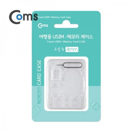 디바이스마트,컴퓨터/모바일/가전 > 저장장치 > 메모리카드/리더기 > 리더기/수납케이스,Coms,여행용 유심메모리 케이스(50*65mm) 핀셋, 마이크로유심 가이드(투명) [LC9763],투명