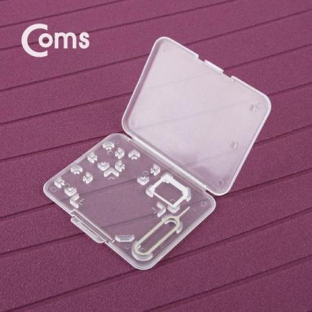 디바이스마트,컴퓨터/모바일/가전 > 저장장치 > 메모리카드/리더기 > 리더기/수납케이스,Coms,여행용 유심메모리 케이스(50*65mm) 핀셋, 마이크로유심 가이드(투명) [LC9763],투명