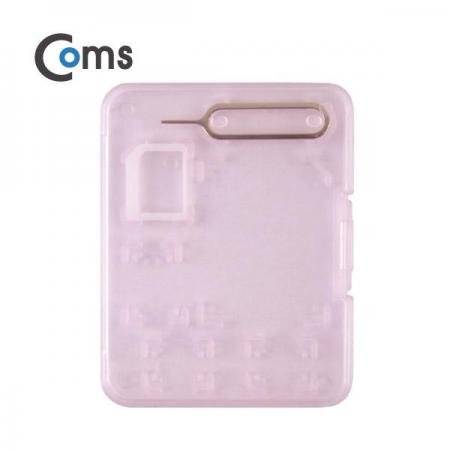 디바이스마트,컴퓨터/모바일/가전 > 저장장치 > 메모리카드/리더기 > 리더기/수납케이스,Coms,여행용 유심메모리 케이스(50*65mm) 핀셋, 마이크로유심 가이드(핑크) [LC9774],핑크