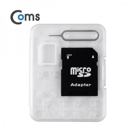 디바이스마트,컴퓨터/모바일/가전 > 저장장치 > 메모리카드/리더기 > 리더기/수납케이스,Coms,여행용 유심메모리 케이스(50*65mm) 핀셋, 마이크로유심 가이드(투명), SD메모리변환 [LC9764],투명