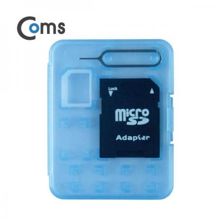 디바이스마트,컴퓨터/모바일/가전 > 저장장치 > 메모리카드/리더기 > 리더기/수납케이스,Coms,여행용 유심메모리 케이스(50*65mm) 핀셋, 마이크로유심 가이드(블루), SD메모리변환 [LC9775],블루