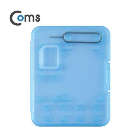 디바이스마트,컴퓨터/모바일/가전 > 저장장치 > 메모리카드/리더기 > 리더기/수납케이스,Coms,여행용 유심메모리 케이스(50*65mm) 핀셋, 마이크로유심 가이드(블루) [LC9773],블루
