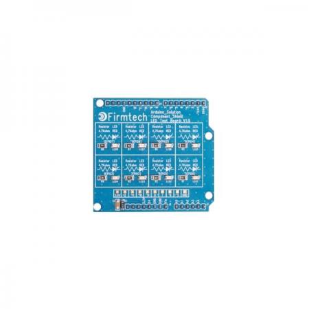 디바이스마트,오픈소스/코딩교육 > 아두이노 > 아두이노 호환쉴드,(주)펌테크,LED Shield,Arduino + Bluetooth Kit의 제어용 Shield / 아두이노 우노에 블루투스 Shield와 LED Shield를 결착하여 스마트폰으로 LED제어 (ON/OFF)