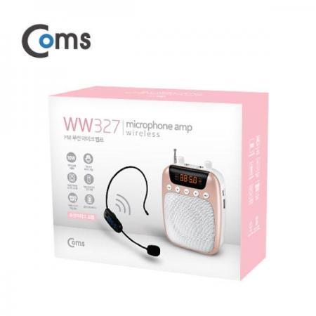 디바이스마트,컴퓨터/모바일/가전 > 음향ㆍ영상ㆍ카메라 > 마이크 > 무선/블루투스마이크,Coms,휴대용 FM 무선 마이크 앰프 스피커, 핑크 [WW327],무선 마이크 앰프 스피커, 핑크