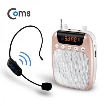 디바이스마트,컴퓨터/모바일/가전 > 음향ㆍ영상ㆍ카메라 > 마이크 > 무선/블루투스마이크,Coms,휴대용 FM 무선 마이크 앰프 스피커, 핑크 [WW327],무선 마이크 앰프 스피커, 핑크