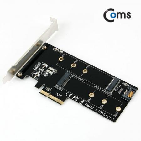 디바이스마트,컴퓨터/모바일/가전 > 노트북ㆍ태블릿 > 도난방지/포트/외장케이스 > 외장케이스/부스터,Coms,SATA 컨버터(M.2 to PCIE + M.2 to SATA) [KS509],M.2 to PCIE + M.2 to SATA