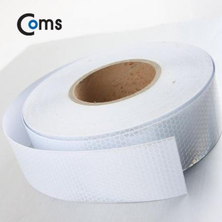 디바이스마트,화학/산업/안전 > 접착제/메꿈제/테이프 > 각종 테이프 > 기타 테이프류,Coms,안전 형광테이프(화이트) [IB985],5cm * 50M / 반사 스티커 - 흰색/육각도트