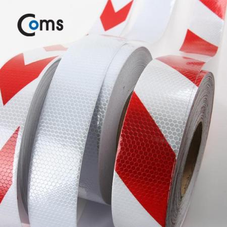 디바이스마트,화학/산업/안전 > 접착제/메꿈제/테이프 > 각종 테이프 > 기타 테이프류,Coms,안전 형광테이프(화이트) [IB985],5cm * 50M / 반사 스티커 - 흰색/육각도트