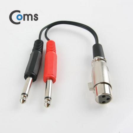 디바이스마트,케이블/전선 > 영상/음향 케이블 > 스피커/마이크로 케이블,Coms,캐논 변환 케이블(Y형), 30cm 캐논(F)/6.3 Mono(M)*2 [NA836],Y형 캐논 변환 케이블 / 캐논(F) to 6.3모노(M)*2 / 길이 : 30cm / 색상 : 블랙