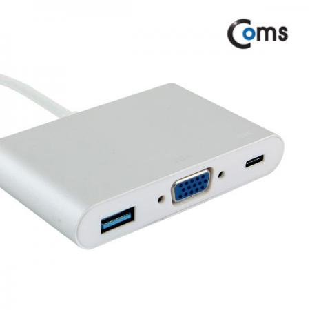 디바이스마트,컴퓨터/모바일/가전 > 네트워크/케이블/컨버터/IOT > 리피터/젠더/전원 케이블 > 컨버터,Coms,USB 3.1 컨버터(Type C) VGA 변환 [WT947],USB PD방식지원(노트북충전)