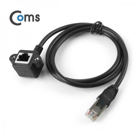 디바이스마트,케이블/전선 > USB 케이블 > 패널마운트(MF) 케이블,Coms,RJ45 포트, 연장 1M, STP (ㄱ자) 브라켓 연결용, 판넬형 [NA816],브라켓 고정형 RJ 45포트 LAN 연장 케이블 / 길이 : 1m / 색상 : 블랙
