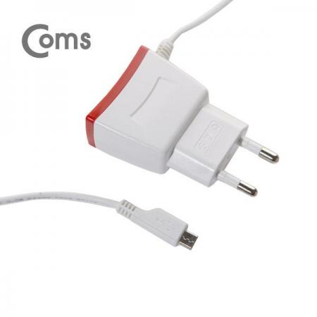디바이스마트,컴퓨터/모바일/가전 > 스마트폰/스마트기기 > 충전기/보조배터리 > 일반충전기,Coms,G POWER 가정용 5V/2A 충전기 (케이블 일체형) [SR2096],(케이블 일체형) / C타입 / 1.2M/화이트