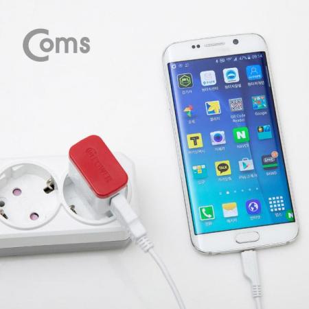 디바이스마트,컴퓨터/모바일/가전 > 스마트폰/스마트기기 > 충전기/보조배터리 > 일반충전기,Coms,G POWER 가정용 충전기/ Micro5핀 / 1.5M [SR2070],Micro5핀 / 1.5M (퀵차지QC 2.0 지원/9V-1.67A/5V-2A/화이트)