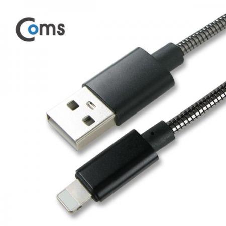 디바이스마트,컴퓨터/모바일/가전 > 스마트폰/스마트기기 > 케이블/젠더 > 애플 전용 케이블,Coms,라이트닝 케이블 1M Black, 메탈 스프링 재질 [IB091],1M Black, 메탈 스프링 재질