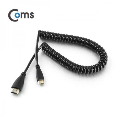 디바이스마트,케이블/전선 > 영상/음향 케이블 > HDMI 케이블,Coms,HDMI/HDMI(Mini) 케이블 스프링 30cm ~ 1M [NA813],HDMI/HDMI(Mini) 케이블 / 스프링형 / 길이 : 30cm~1M / 색상 : 블랙 / 라즈베리파이 제로 제로W 제로2W 호환