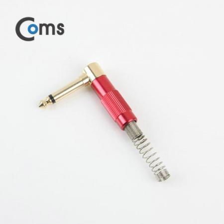 디바이스마트,커넥터/PCB > 플러그/잭 > 이어폰잭/플러그,Coms,컨넥터-모노 6.3 수/메탈, 적색/스프링/꺾임/제작용 [NE848],스테레오 커넥터 / 6.3mm / MALE / 스프링 / 꺽임형