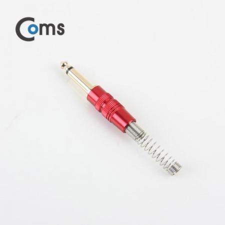 디바이스마트,커넥터/PCB > 플러그/잭 > 이어폰잭/플러그,Coms,컨넥터-모노 6.3 수/메탈, 적색/스프링/제작용 [NE850],스테레오 커넥터 / 6.3mm / MALE / 스프링