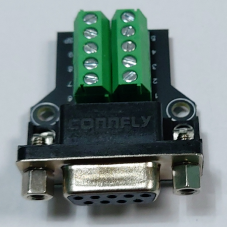 디바이스마트,MCU보드/전자키트 > 개발용 장비 > 기타 컨버터,시스템닥터,D-sub 9_MF-C_Board(완제품),D-sub 9핀용 외부 확장용 Connector Board, Screw Type Terminal Block 적용, 결선 방식을 변경 시 기존의 Terminal Block을 제거 후 2.54mm Pitch 규격의 커넥터 및 핀헤더로 사용 가능
