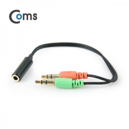 디바이스마트,컴퓨터/모바일/가전 > 스마트폰/스마트기기 > 케이블/젠더 > 기타 케이블,Coms,스마트폰 이어폰/마이크 연장 케이블 15cm [BB375], (ST 4극 F/ST M*2, Y형/Red & Green)