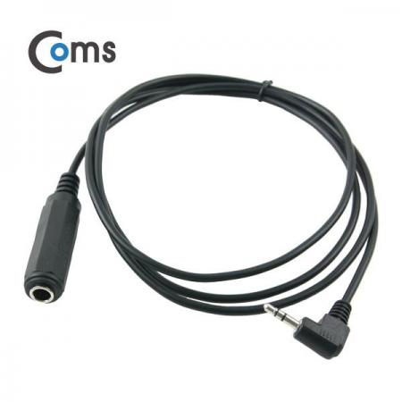 디바이스마트,케이블/전선 > 영상/음향 케이블 > 스테레오/RCA 케이블,Coms,스테레오 케이블 (3.5M/6.5F) 1.5M [NT327],스테레오 케이블 / 3.5ST(M) 꺾임형 + 6.5 ST(F) / 길이 : 1.5M / 색상 : 블랙