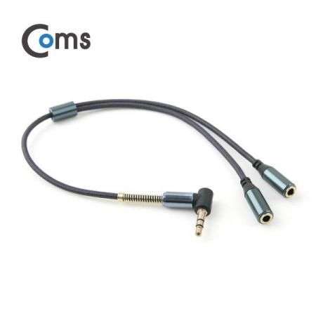 디바이스마트,케이블/전선 > 영상/음향 케이블 > 스테레오/RCA 케이블,Coms,AUX 케이블(3극) Y형 2분배/30cm, Black [IE411],Y형 2분배 AUX 3극 스테레오 케이블 / 길이 : 30cm / 색상 : 블랙