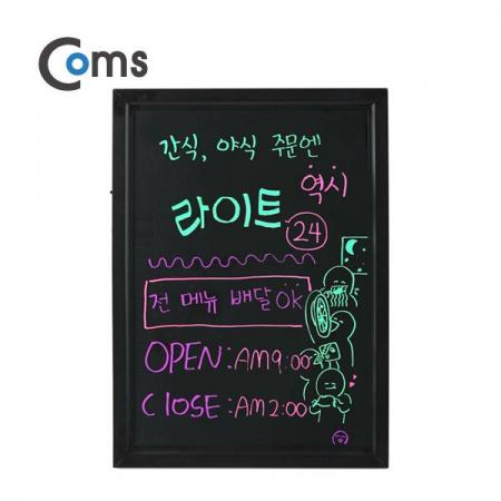 디바이스마트,컴퓨터/모바일/가전 > 가구/사무용품/공구 > 사무용품 > 게시판용품/표지판,Coms,LED 형광 보드판 / 네온보드 / 블랙보드 30x40cm [BE129],네온보드 / 블랙보드 30x40cm