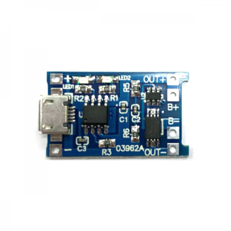 디바이스마트,MCU보드/전자키트 > 전원/신호/저장/응용 > 충전/배터리/전원,SZH,18650 리튬배터리 보호회로 3.7V 1A 1S[SZH-18650M002],miniUSB 5P / 18650 리튬배터리 충전 모듈 / 과방전 및 과전류 보호 회로 / 입력 전압 : 5V / 최대 충전 전류 : 1A / 크기: 26mm X 17mm