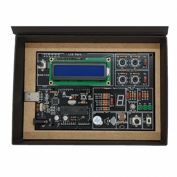 디바이스마트,오픈소스/코딩교육 > 아두이노 > 아두이노 교육용키트,I.O Tech,[I.duino Kit] 기초 아두이노 키트,아두이노(Arduino) 우노보드와 호환이 되는 아두이노 기초교육용 키트입니다.
