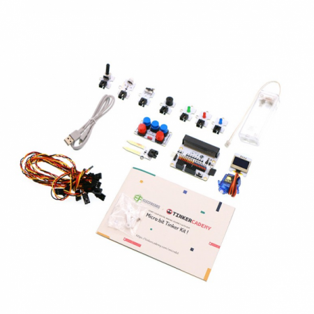 디바이스마트,오픈소스/코딩교육 > Micro:Bit > 마이크로비트 교육용키트,ELECFREAKS,마이크로비트 초급 키트 ElecFreaks Micro:bit Tinker Kit [EF08181],마이크로비트 보드 포함 10개 모듈로 구성되어 코딩 교육 기초 키트로 적합합니다.